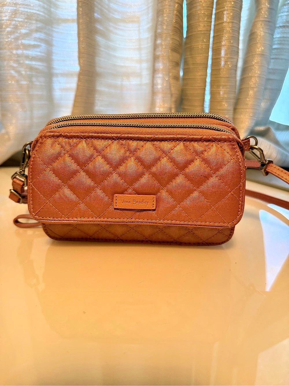 Vera Bradley RFID All in One Crossbody Quilted Floral Pink